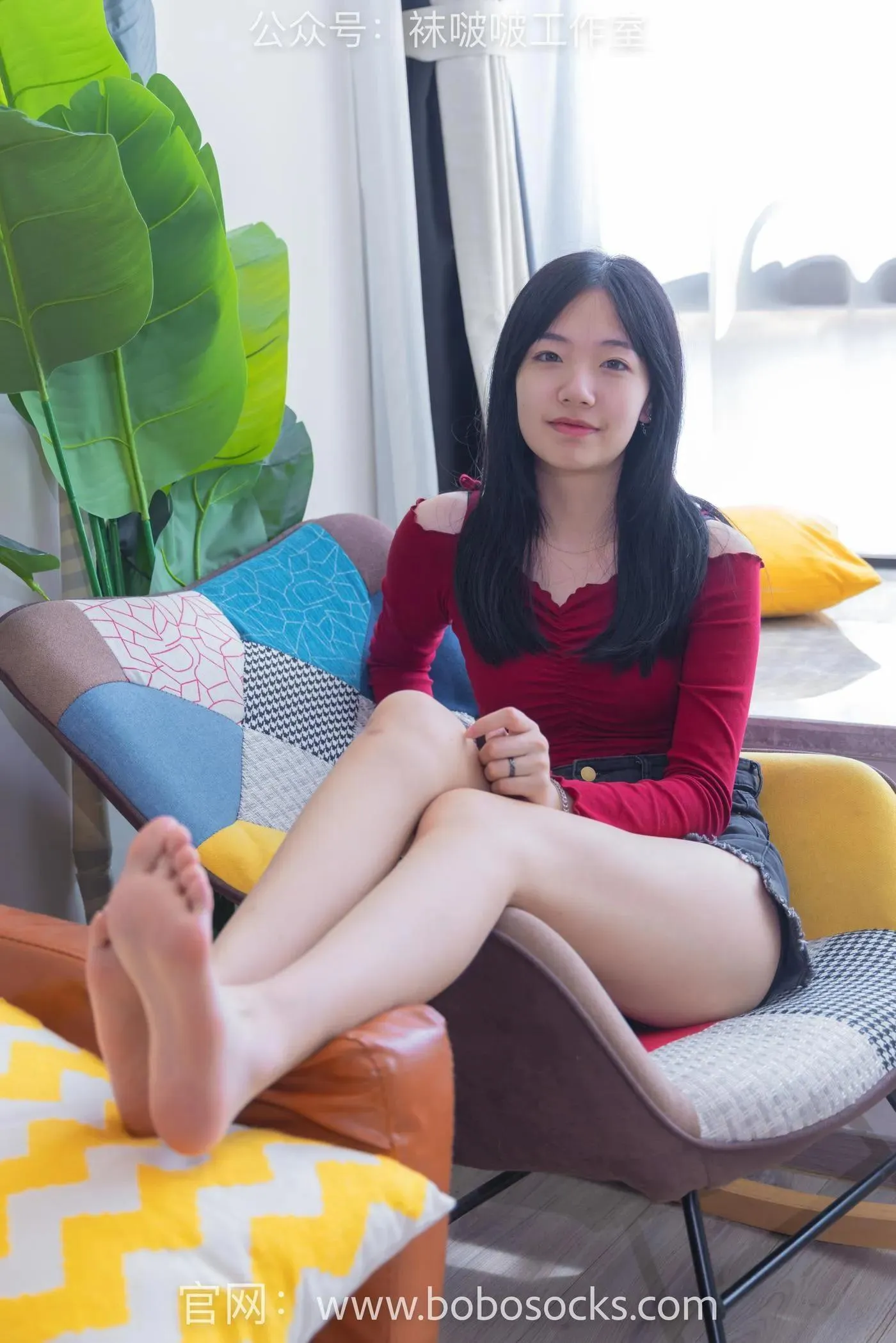 [BoBoSocks袜啵啵]NO.120 小甜豆-高跟长靴、白棉袜、裸足 [170P]插图9